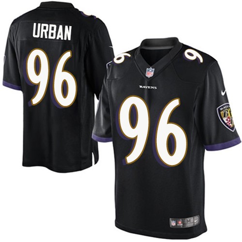 Youth Limited Brent Urban Nike Jersey Black Alternate - #96 NFL Baltimore Ravens